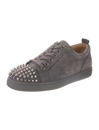 Christian Louboutin Rockstud Accents Leather Sneakers