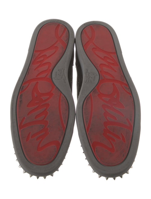 Christian Louboutin Rockstud Accents Leather Sneakers