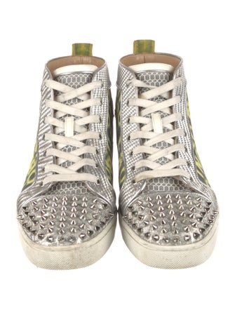 Christian Louboutin Printed Glitter Accents Sneakers