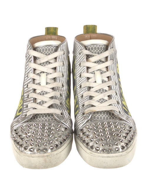 Christian Louboutin Printed Glitter Accents Sneakers
