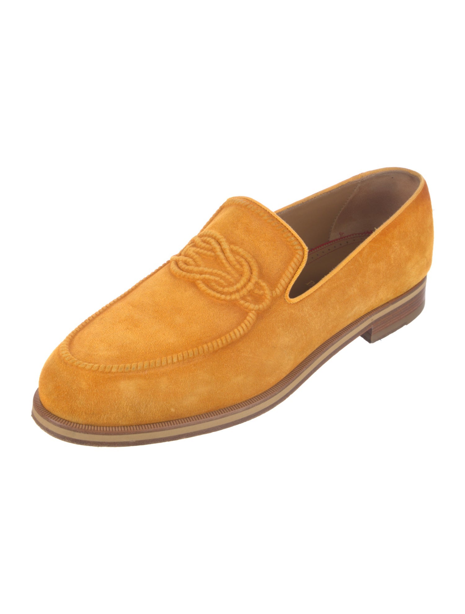 Christian Louboutin Suede Loafers Yellow Loafers, Shoes CHT357900 The RealReal