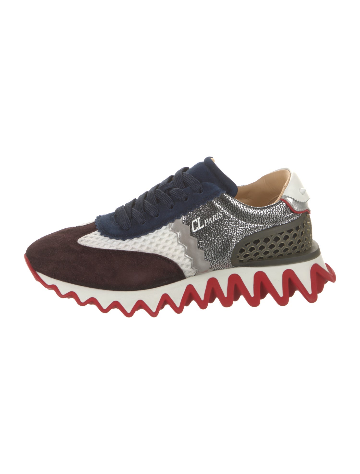 Christian Louboutin Suede Printed Athletic Sneakers w/ Tags Brown Sneakers, Shoes CHT359309