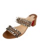 Christian Louboutin Leather Studded Accents Slides