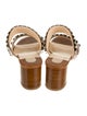 Christian Louboutin Leather Studded Accents Slides