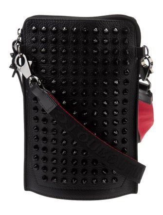 Christian Louboutin Leather Loubilab Spiked Messenger Bag