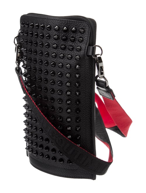 Christian Louboutin Leather Loubilab Spiked Messenger Bag