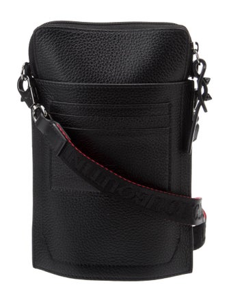 Christian Louboutin Leather Loubilab Spiked Messenger Bag