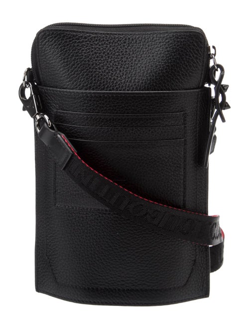Christian Louboutin Leather Loubilab Spiked Messenger Bag
