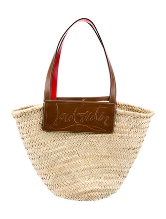 Christian Louboutin Straw Loubishore Shoulder Bag