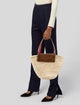 Christian Louboutin Straw Loubishore Shoulder Bag