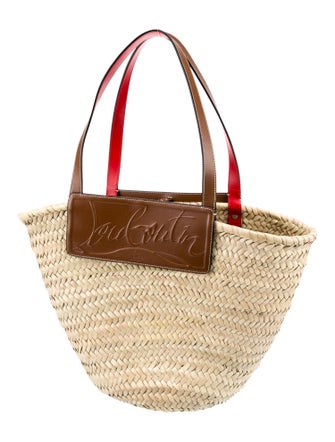 Christian Louboutin Straw Loubishore Shoulder Bag