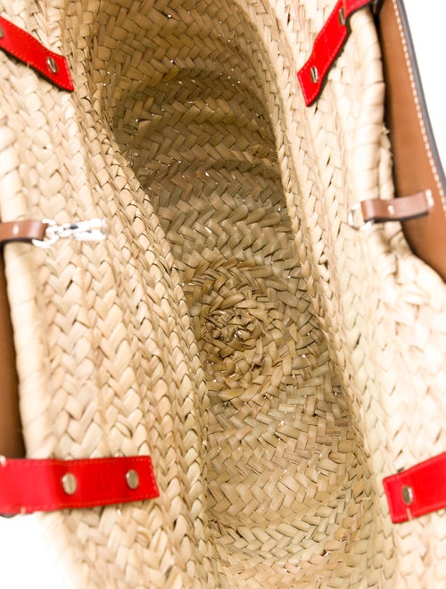 Christian Louboutin Straw Loubishore Shoulder Bag