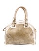 Christian Louboutin Leather Metallic Studded Panettone Handle Bag