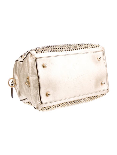 Christian Louboutin Leather Metallic Studded Panettone Handle Bag