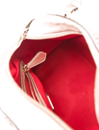Christian Louboutin Leather Metallic Studded Panettone Handle Bag
