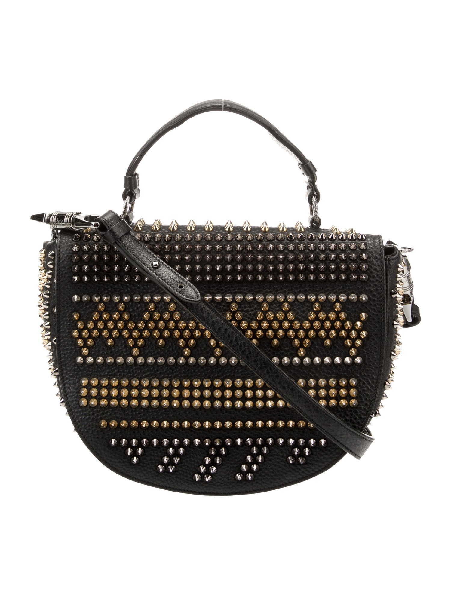 Christian Louboutin - cross Christian Louboutin Black Patent Leather Goldocross Spike