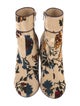 Christian Louboutin Velvet Floral Print Boots