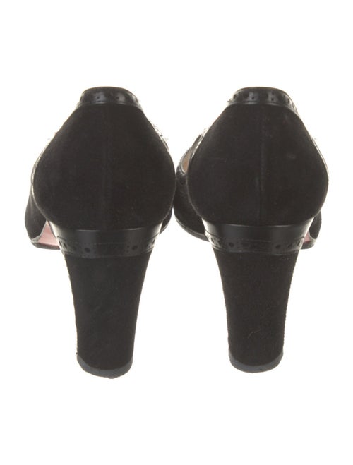 Christian Louboutin Suede Lasercut Accents Pumps