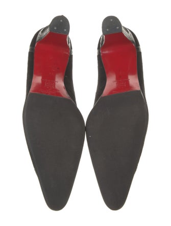 Christian Louboutin Suede Lasercut Accents Pumps