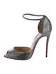 Christian Louboutin Suede Crystal Embellishments D'Orsay Pumps
