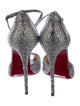Christian Louboutin Suede Crystal Embellishments D'Orsay Pumps
