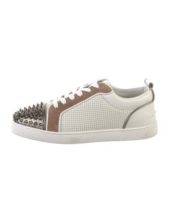 Christian Louboutin Spike Accents Leather Sneakers