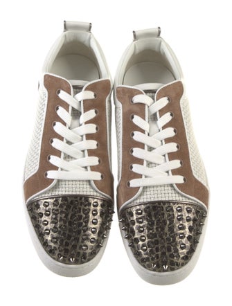 Christian Louboutin Spike Accents Leather Sneakers