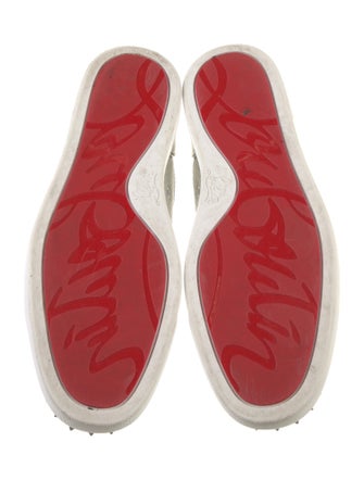 Christian Louboutin Spike Accents Leather Sneakers