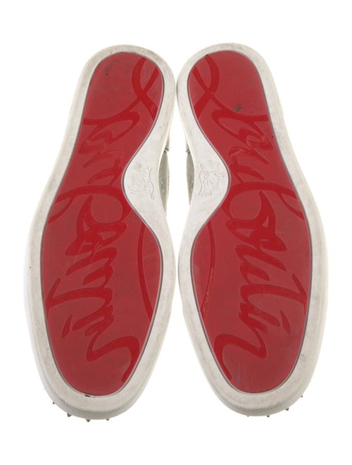 Christian Louboutin Spike Accents Leather Sneakers