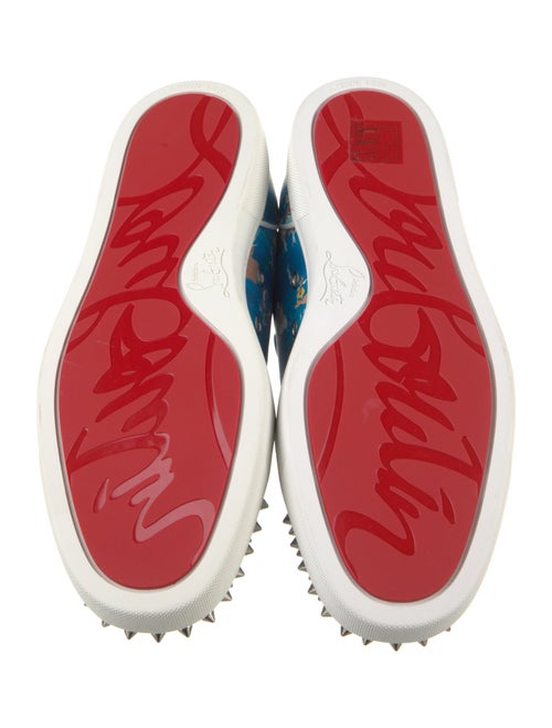 Christian Louboutin Leather Printed Sneakers