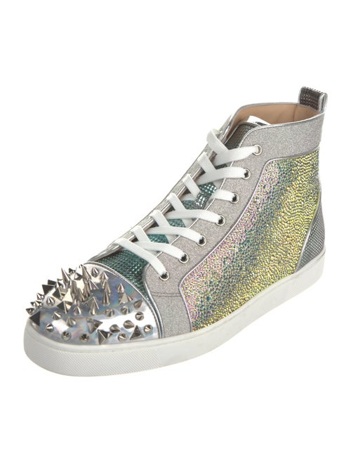 Christian Louboutin Spike Accents Crystal Sneakers