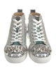 Christian Louboutin Spike Accents Crystal Sneakers