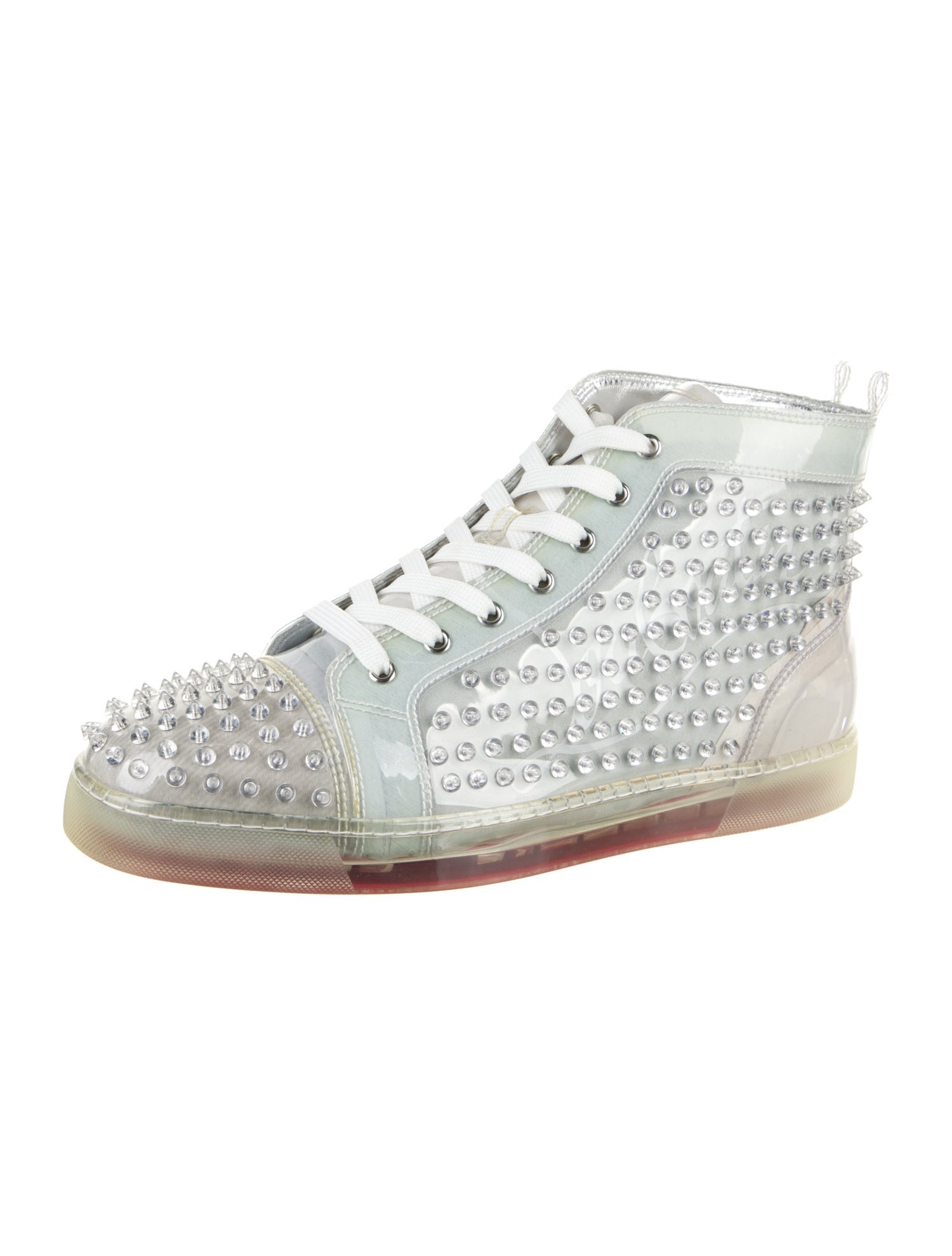 Christian Louboutin Spike Accents PVC Sneakers