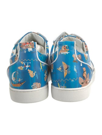 Christian Louboutin Spike Accents Leather Sneakers