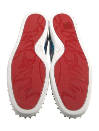 Christian Louboutin Spike Accents Leather Sneakers