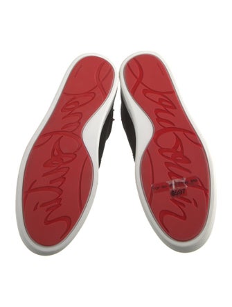 Christian Louboutin Spike Accents Suede Sneakers