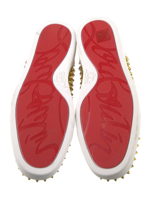 Christian Louboutin Spike Accents Leather Sneakers