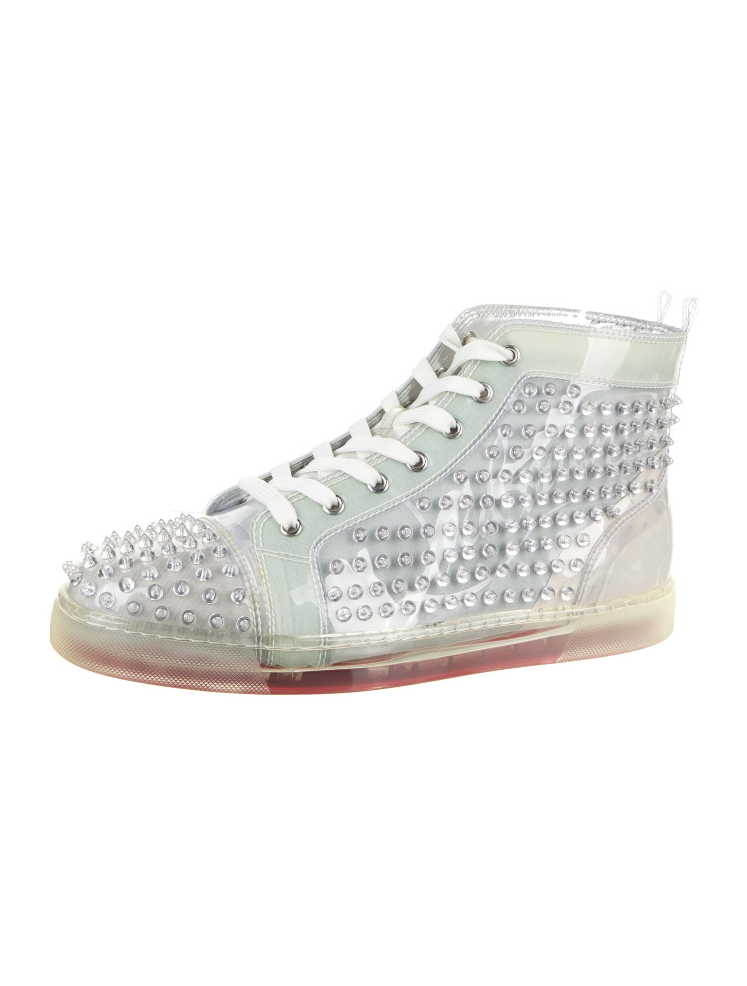 Christian Louboutin Spike Accents PVC Sneakers