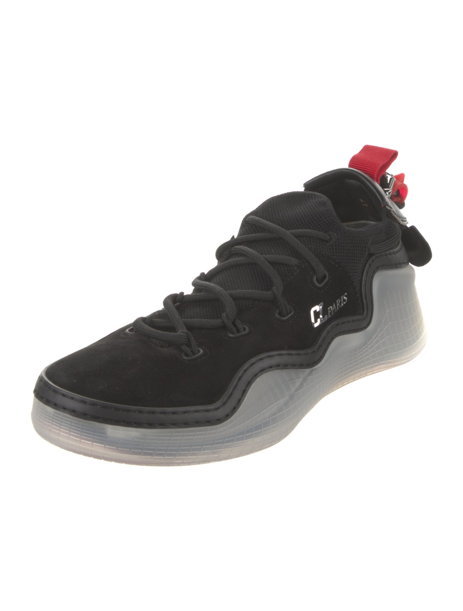 Christian Louboutin Spike Accents Suede Sneakers