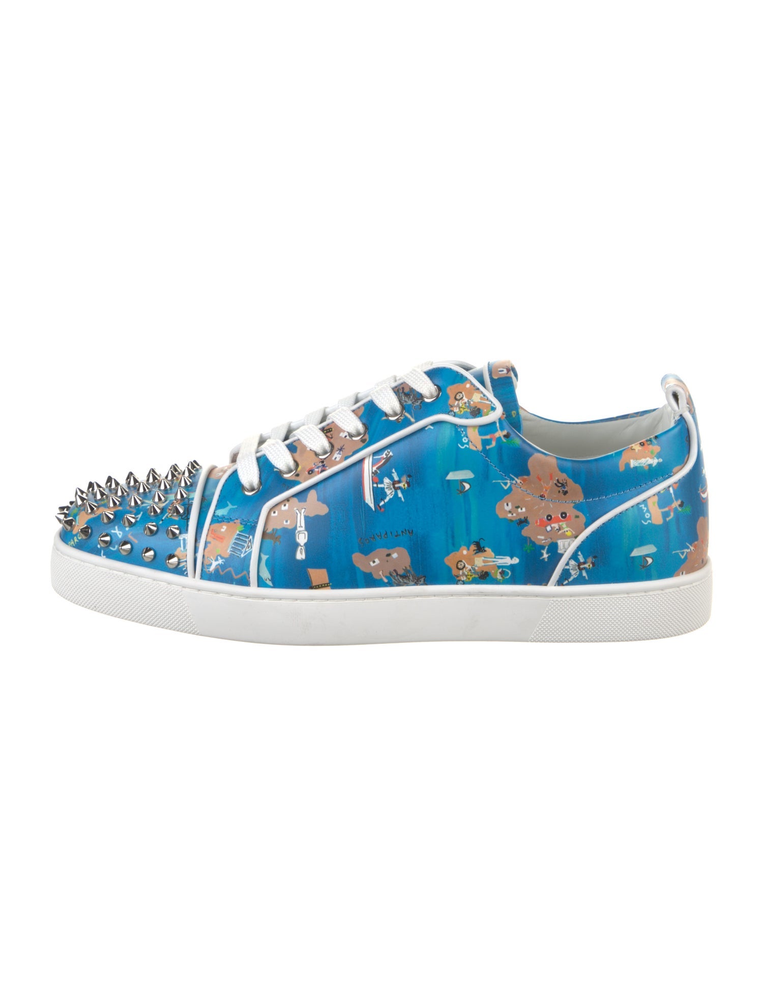 Christian Louboutin Leather Printed Sneakers
