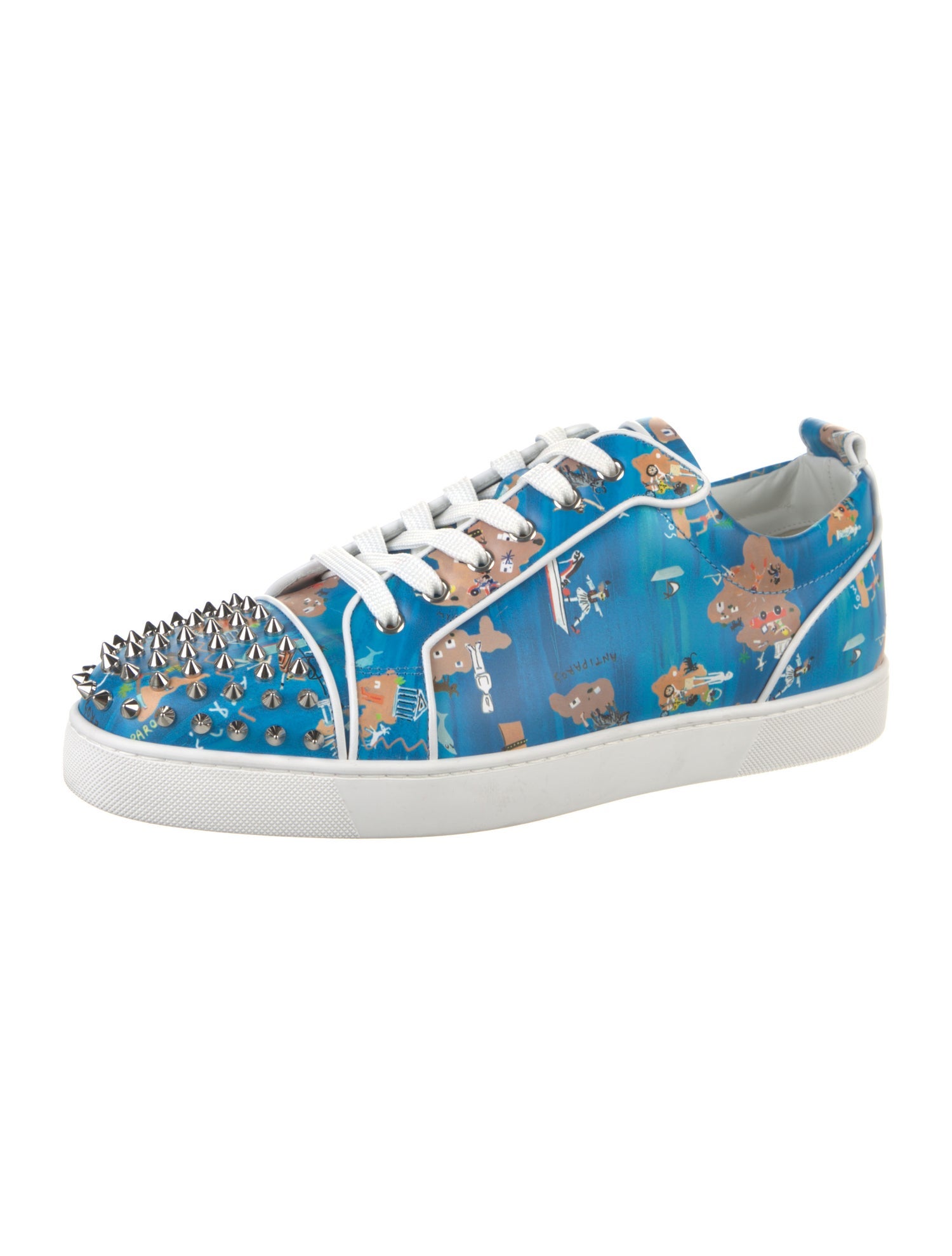 Christian Louboutin Leather Printed Sneakers