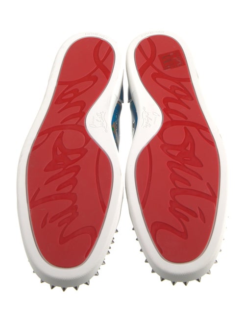 Christian Louboutin Rockstud Spike Leather Sneakers
