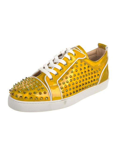 Christian Louboutin Rockstud Spike Patent Leather Sneakers