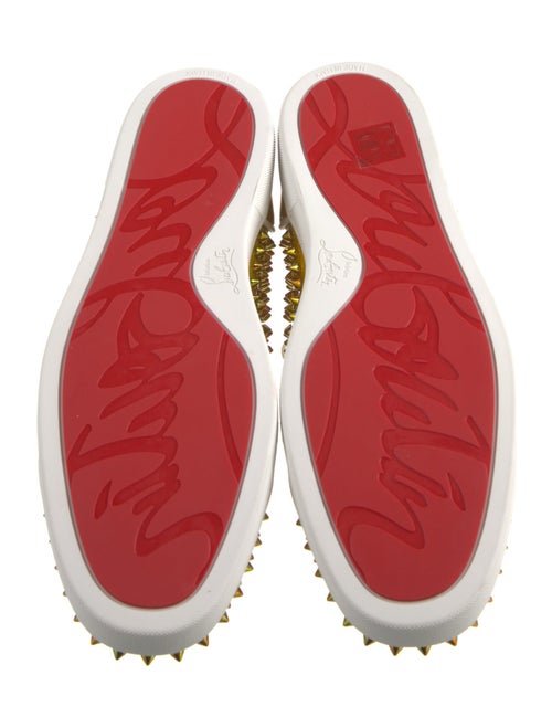 Christian Louboutin Rockstud Spike Patent Leather Sneakers