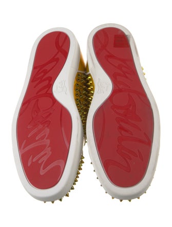Christian Louboutin Spike Accents Leather Sneakers