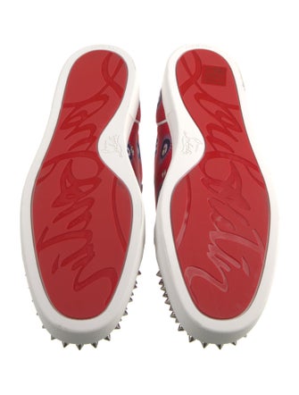 Christian Louboutin Rockstud Spike Satin Sneakers