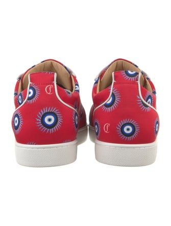 Christian Louboutin Spike Accents Satin Sneakers