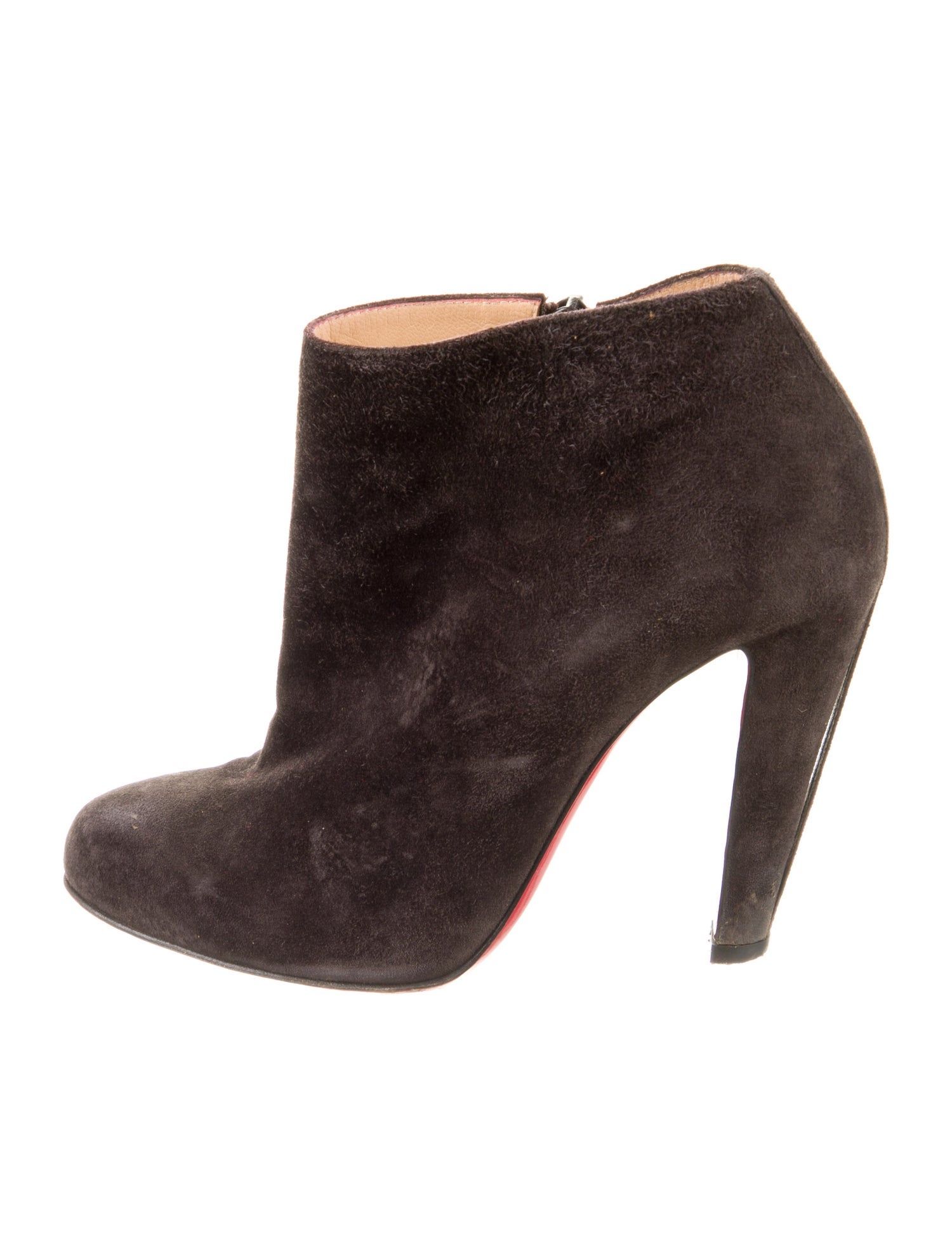 Christian Louboutin Suede Animal Print Boots