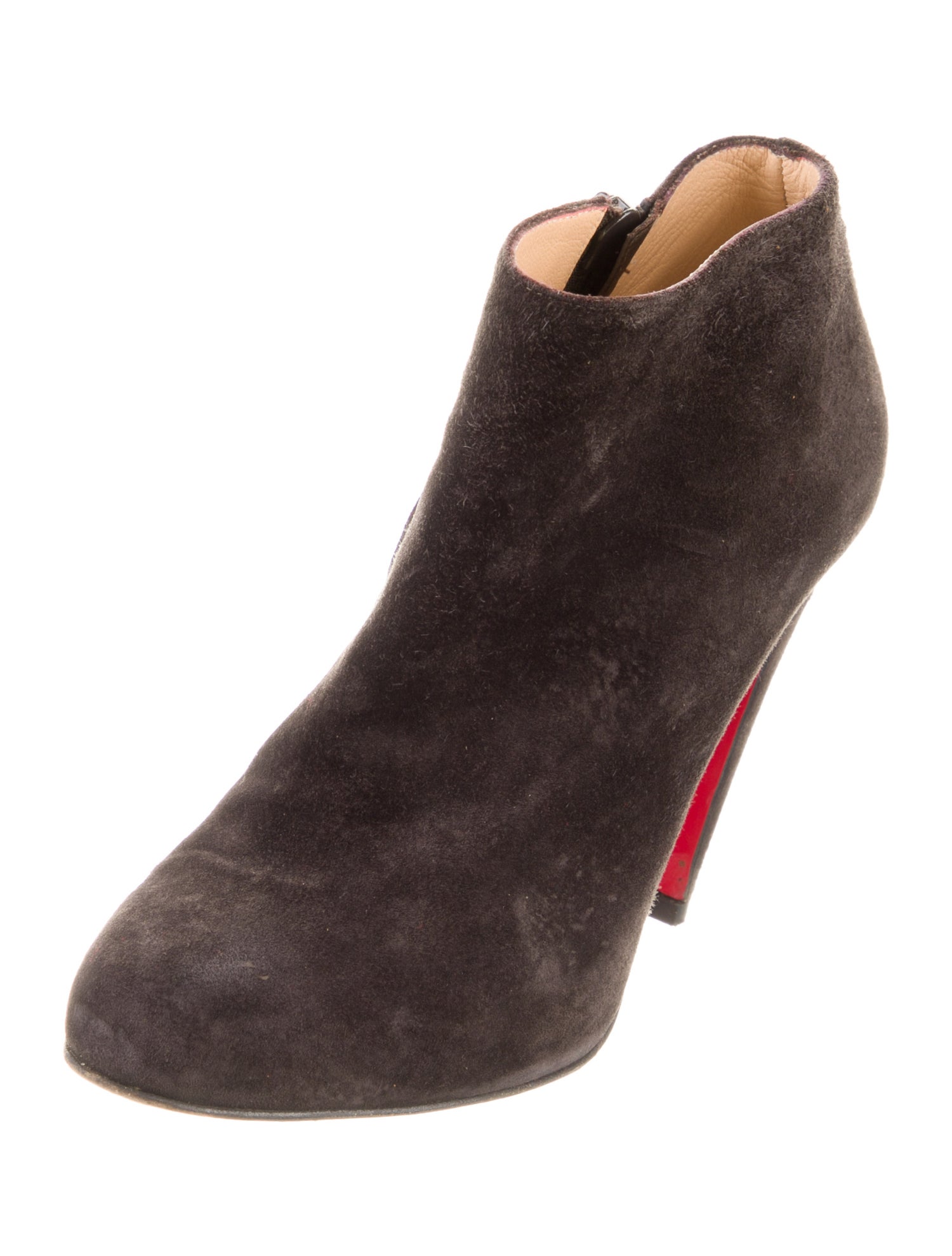 Christian Louboutin Suede Animal Print Boots