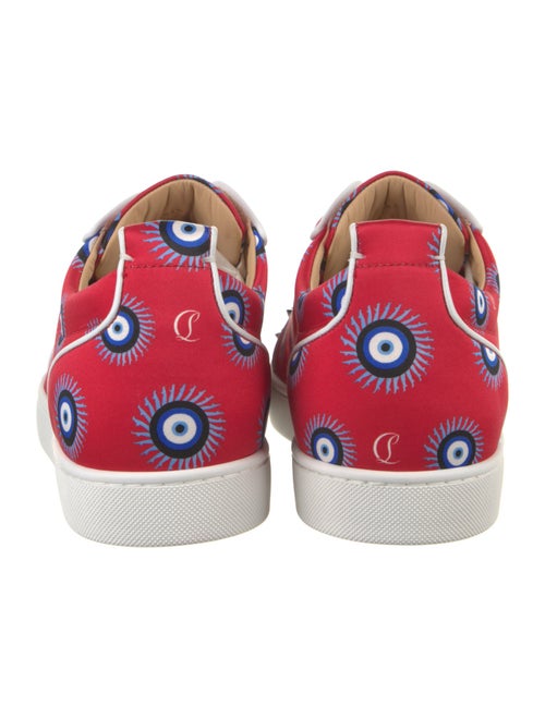 Christian Louboutin Spike Accents Satin Sneakers